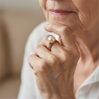 Oro Anello bellissimo con stile unico