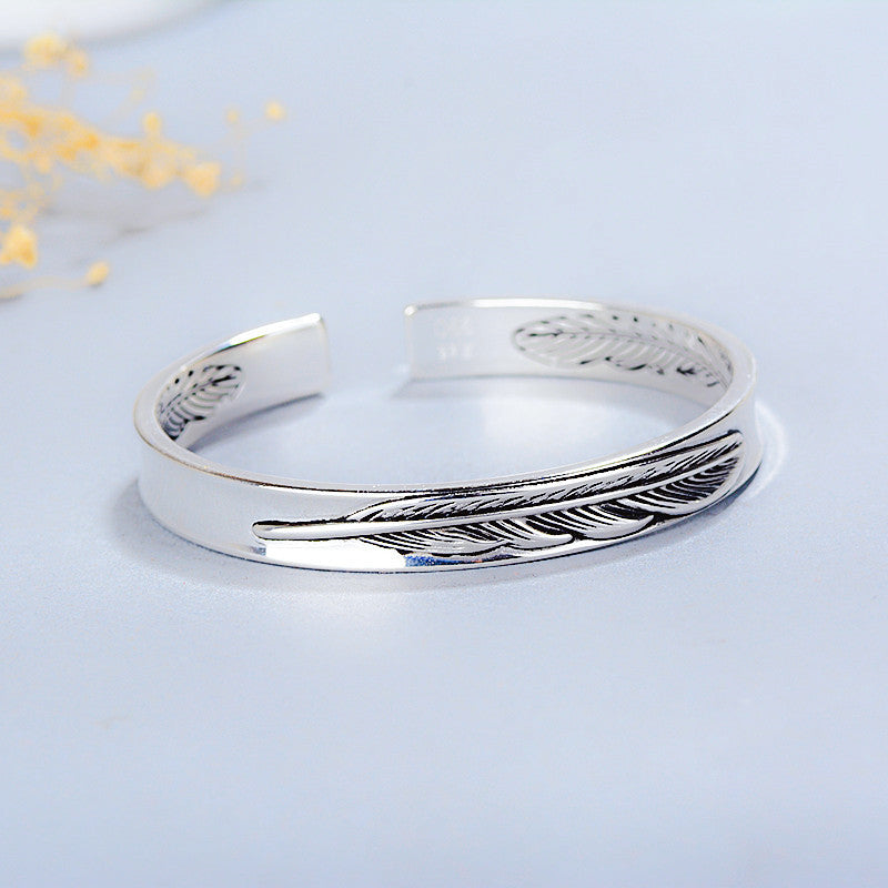 Argento Bracciale bellissimo con stile unico