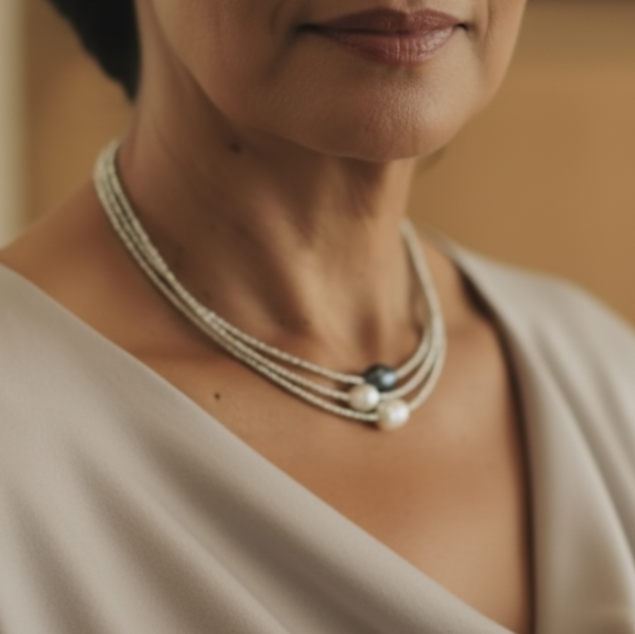 Perla Collana bellissimo con stile unico