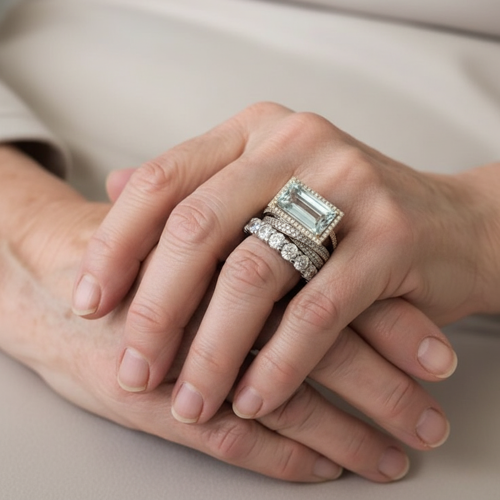 Argento Parure artigianale delicato