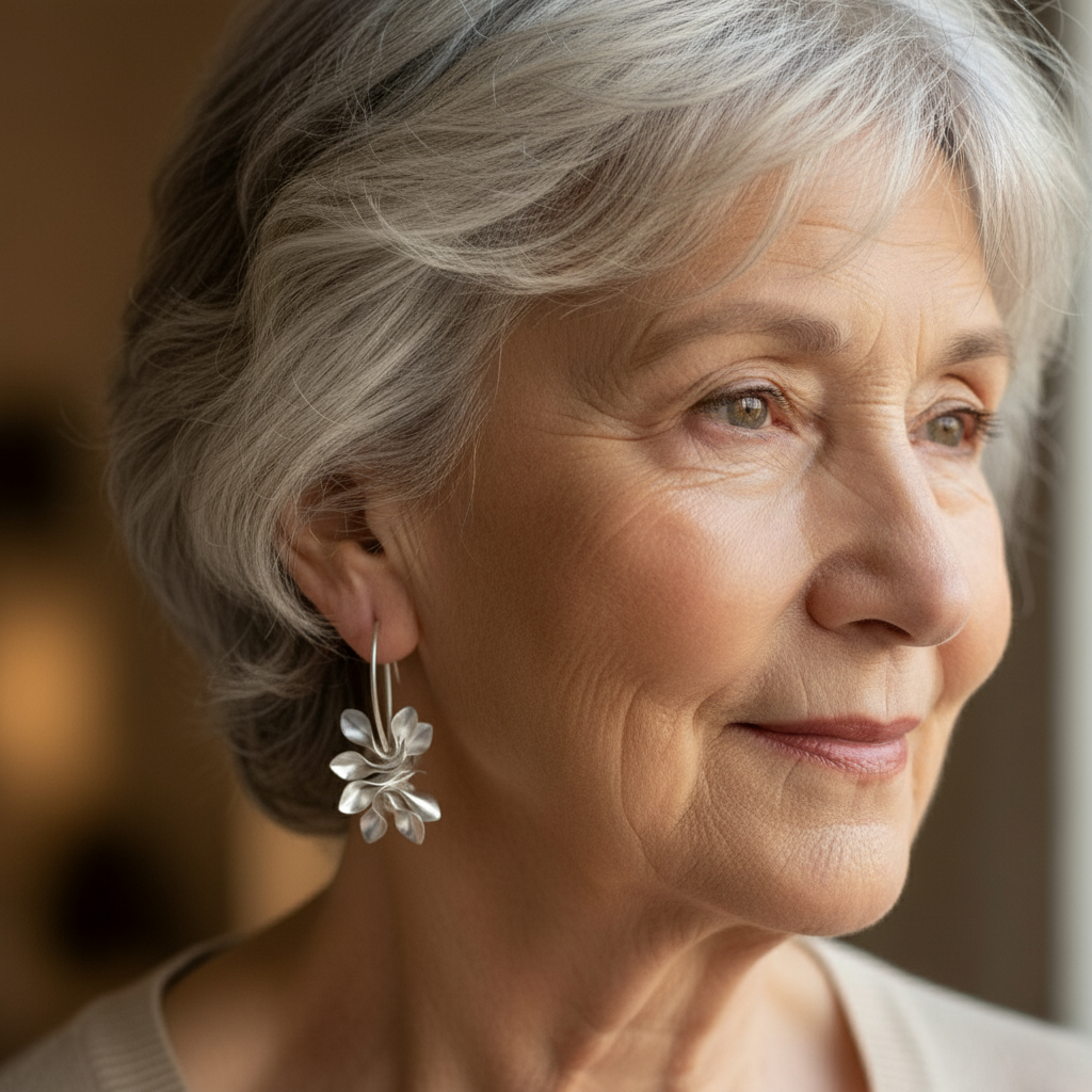 Argento Orecchino romantico per momenti speciali