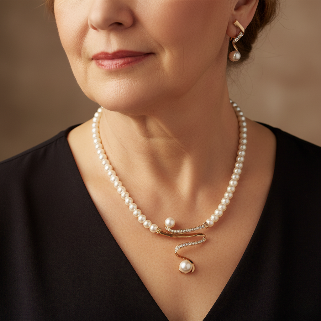 Perla Parure artigianale delicato