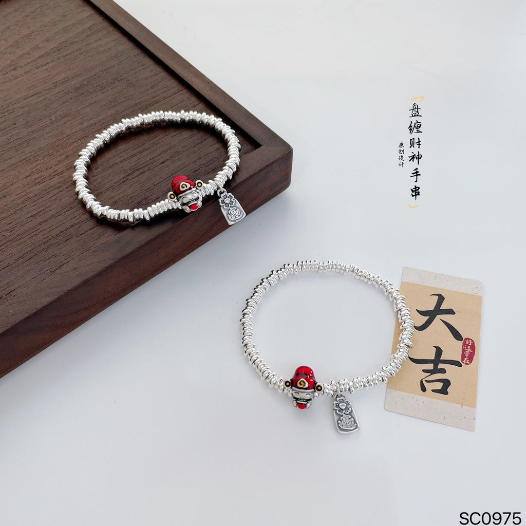 Argento Bracciale artigianale delicato