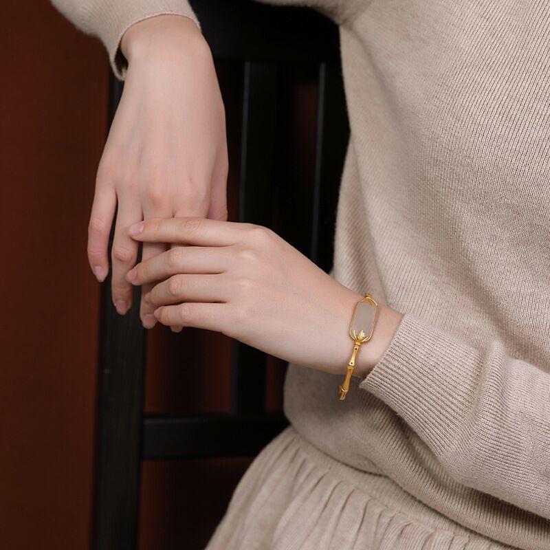 Argento Bracciale artigianale delicato