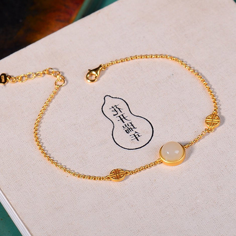 Argento Bracciale artigianale delicato