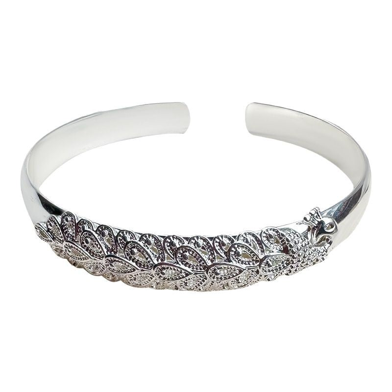 Argento Bracciale artigianale delicato