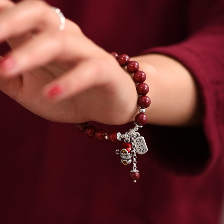 Argento Bracciale artigianale delicato