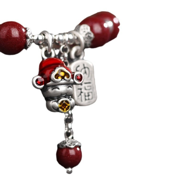 Argento Bracciale artigianale delicato