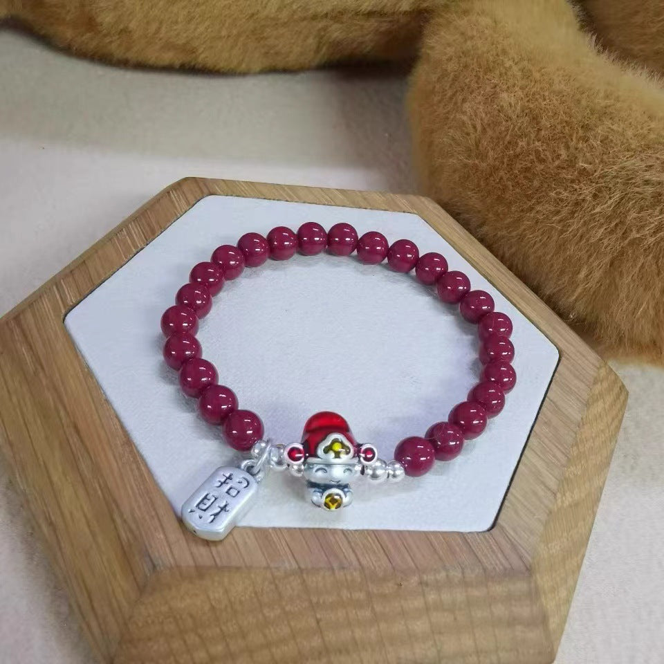 Argento Bracciale artigianale delicato