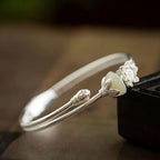 Argento Bracciale artigianale delicato