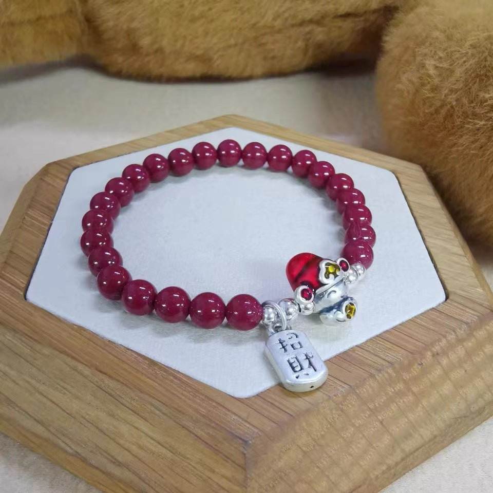 Argento Bracciale artigianale delicato