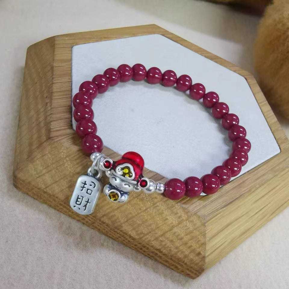 Argento Bracciale artigianale delicato