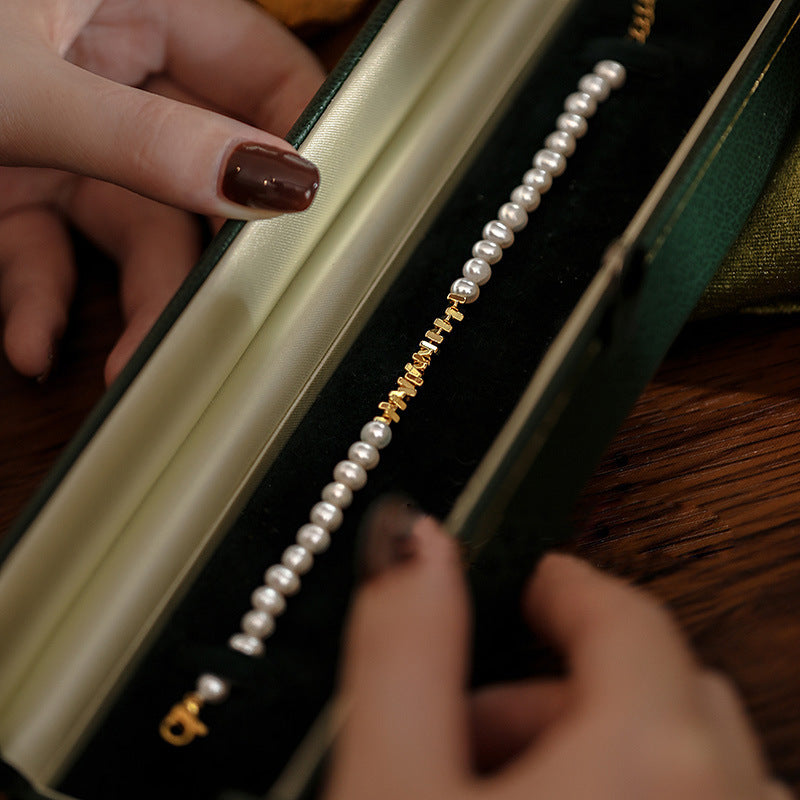 Argento Bracciale bellissimo con stile unico