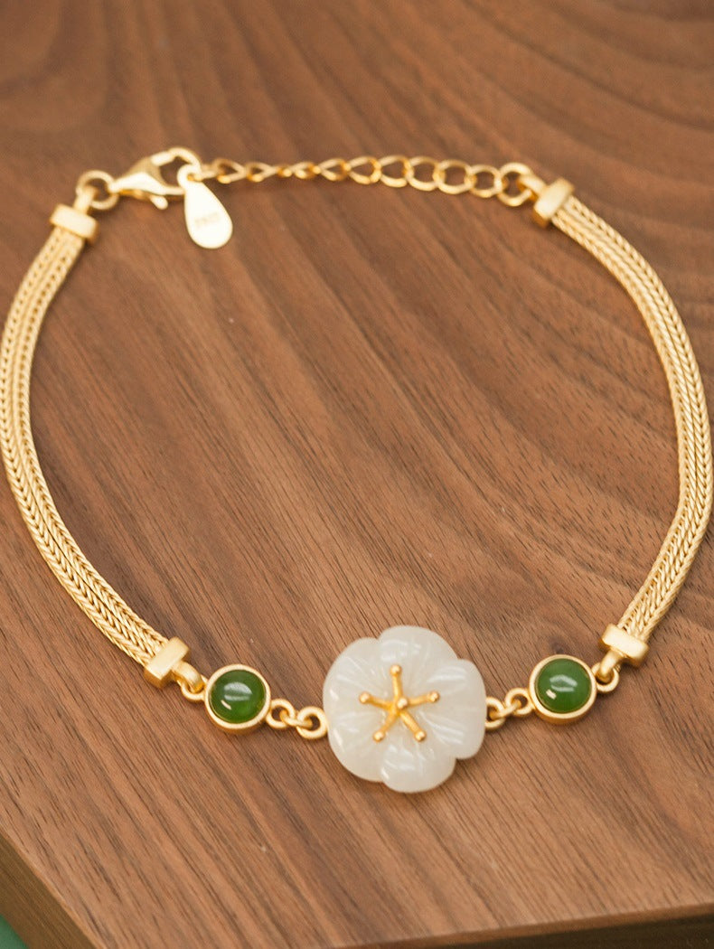 Argento Bracciale artigianale delicato