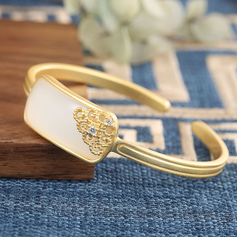 Argento Bracciale artigianale delicato