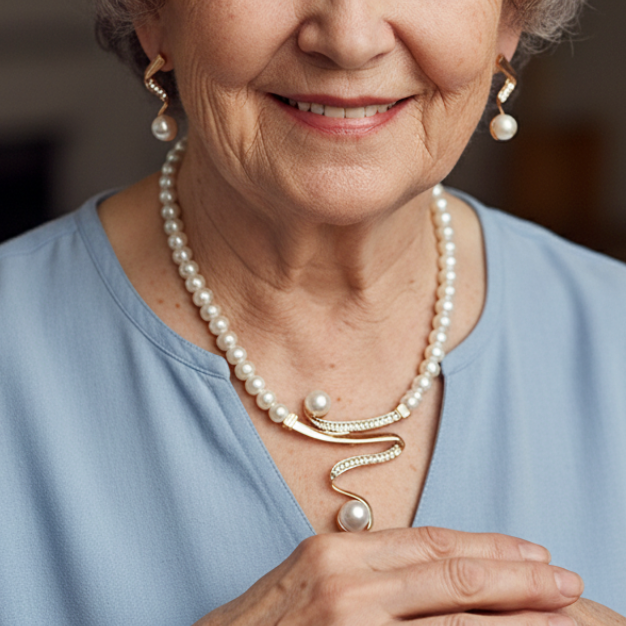 Perla Parure artigianale delicato