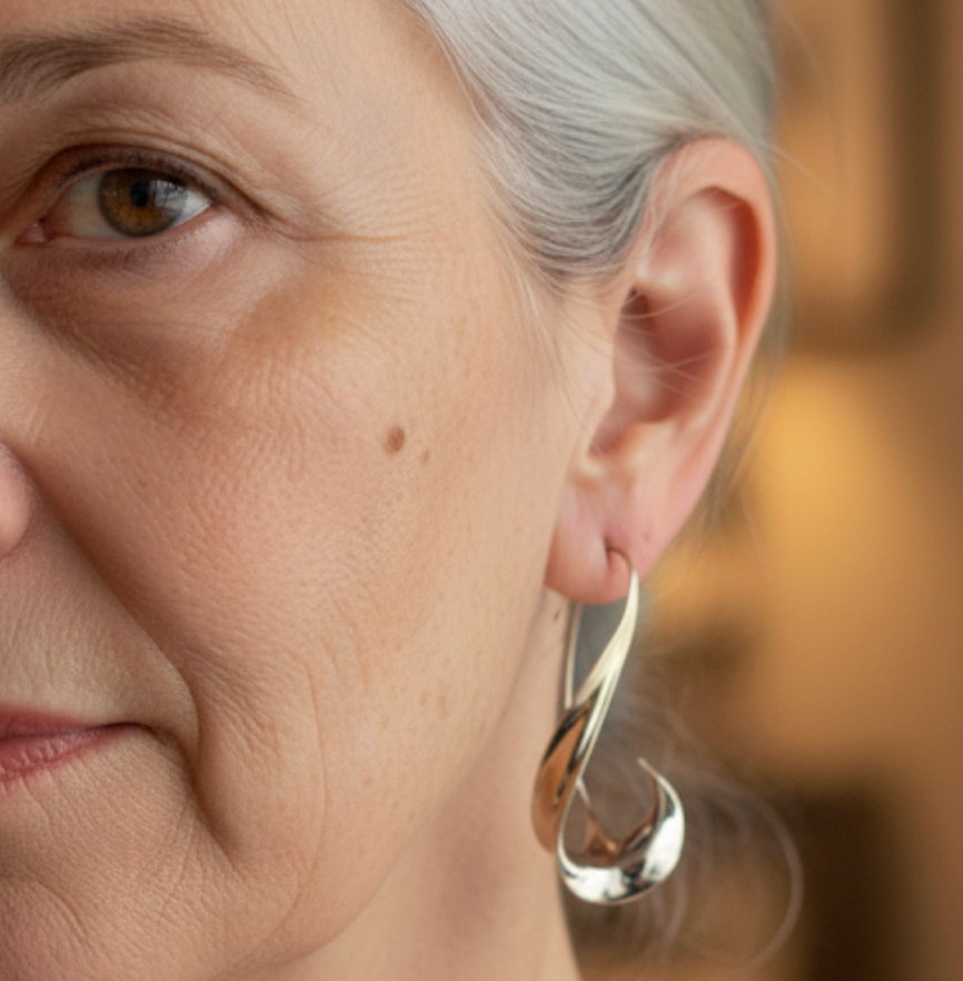 Oro Orecchino vintage fatto a mano